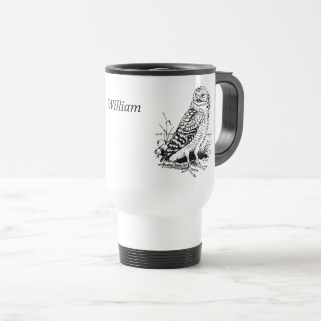 Taza De Viaje Búho Personalizado (Anverso derecho)