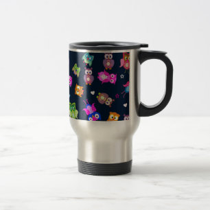 Taza De Viaje Búhos del arco iris