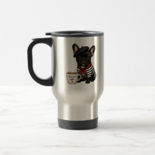 Taza De Viaje Bulldog Francés con café
