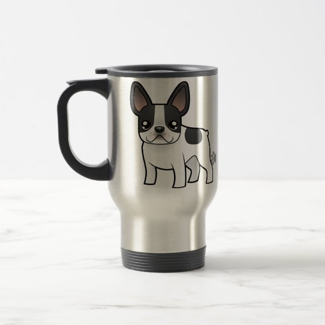 Taza De Viaje Bulldog francés del dibujo animado (Izquierda)