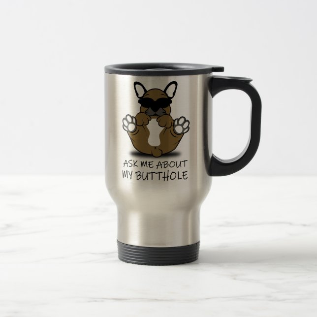Taza De Viaje Bulldog FRANCÉS DIVERTIDO, regalo de Bulldog franc (Derecha)