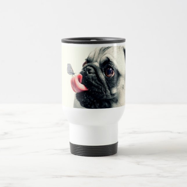 Taza De Viaje Bulldog y mariposa (Centro)