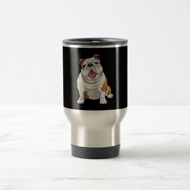 Taza De Viaje Bulldoges ingleses sorprendentes perros de Bulldog (Centro)