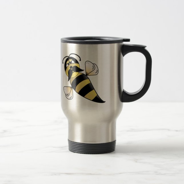 Taza De Viaje Bumble Bee con bigote (Derecha)