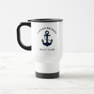 Taza De Viaje Buque Patrón Personalizado Náutico