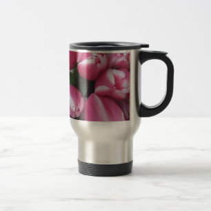Taza De Viaje Buquete de primavera floral de tulipanes rosados, 