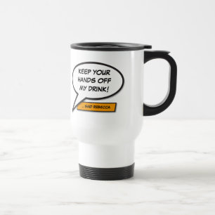 Taza De Viaje Burbuja de Mensaje Divertida Retro de Cómic