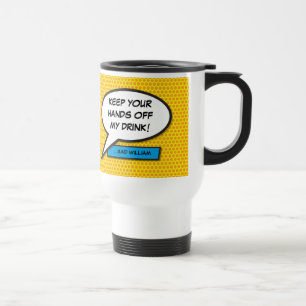 Taza De Viaje Burbuja de Mensaje Divertida Retro de Cómic