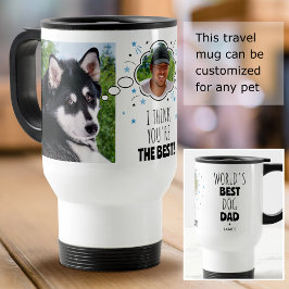 Taza De Viaje Burbuja de Pensamiento de Papá Perro Divertido Fot
