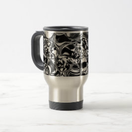 Taza De Viaje Burbujas plateadas de vidrio o tono metalizado