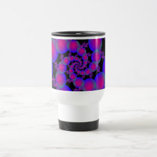 Taza De Viaje Burbujas rosadas y azules