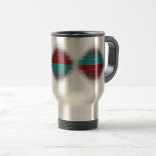 Taza De Viaje Burgundy teal sobre gris