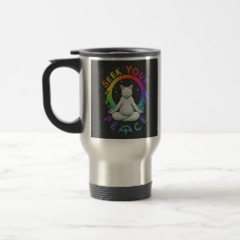 Taza De Viaje "Busca tu paz" Café de viaje Mug