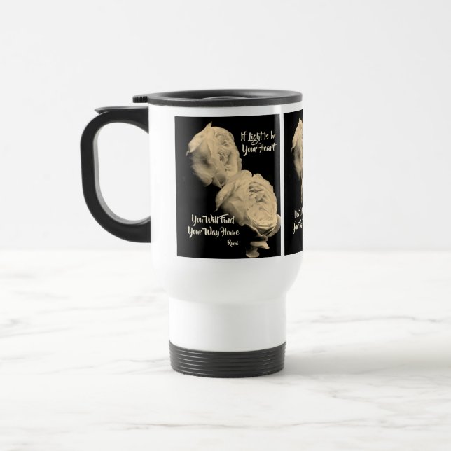 Taza De Viaje Buscar el camino a casa cita de Rumi Inspiradora (Izquierda)