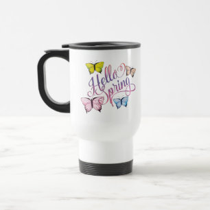 Taza De Viaje Butfly Hello Spring