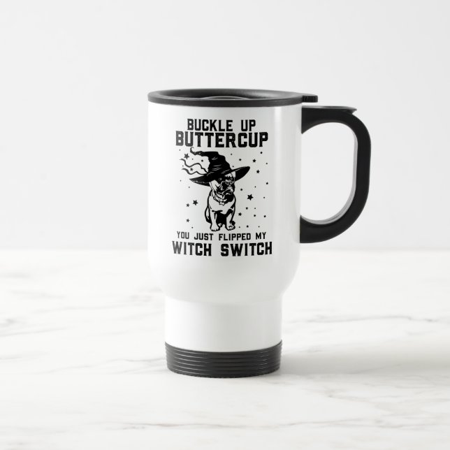 Taza De Viaje BUTTERCUP DEL PERRO, Halloween del perro (Derecha)