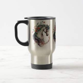 Taza De Viaje Caballo acuarela