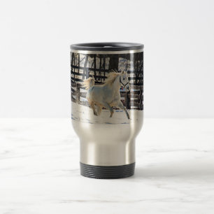 Taza De Viaje Caballo blanco galopante