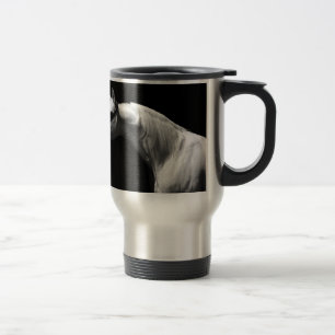 Taza De Viaje Caballo blanco y negro