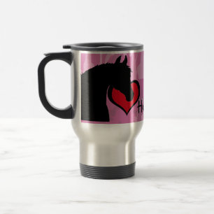 Taza De Viaje Caballo de Corazón (camo rosa)