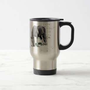 Taza De Viaje Caballo Friesio Stallion Animal Naturaleza animal