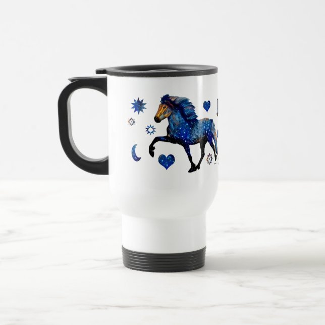 Taza De Viaje Caballo islandés de peaje carismático nocturno (Izquierda)