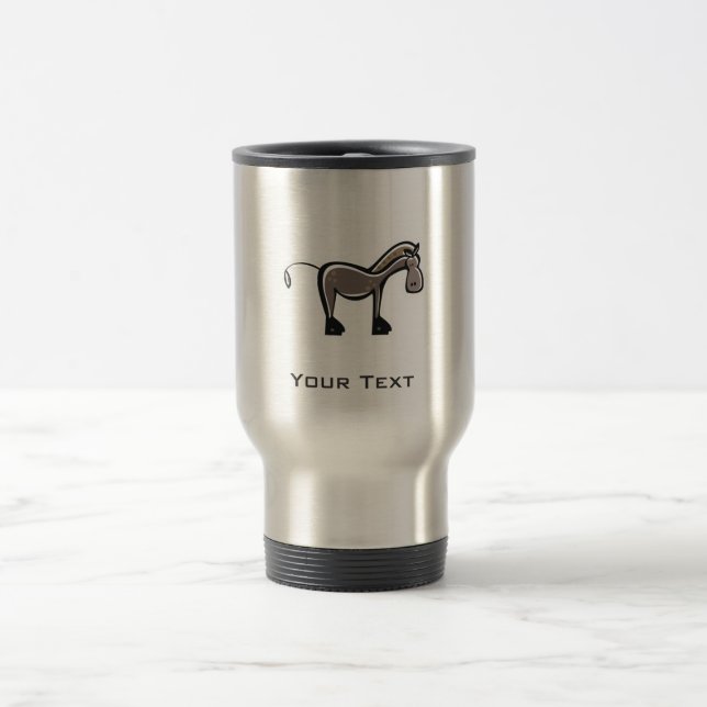 Taza De Viaje Caballo lindo; Metal-mirada (Centro)