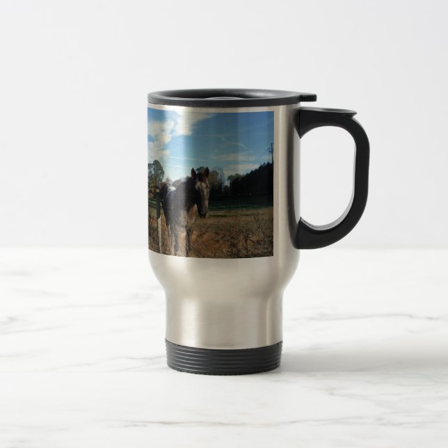 Taza De Viaje Caballo marrón de Coco y Crema (Derecha)