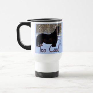 Taza De Viaje Caballo negro en nieve: También Guay