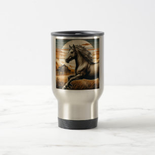 Taza De Viaje Caballo oxidado/antiguo/occidental 