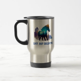 Taza De Viaje Caballo perdido pero galopante - Inspirado en la N