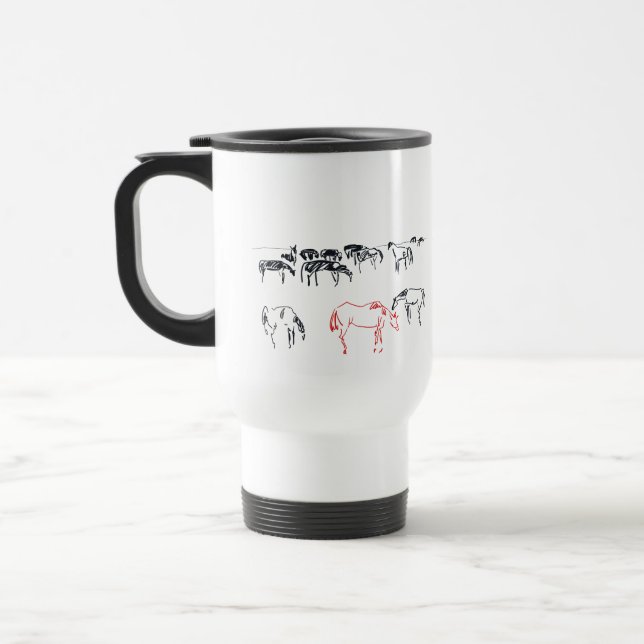 Taza De Viaje Caballos  (Izquierda)