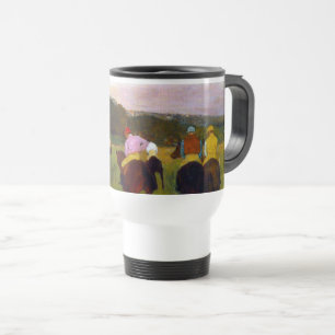 Taza De Viaje Caballos de carreras Edgar Degas en Longchamp