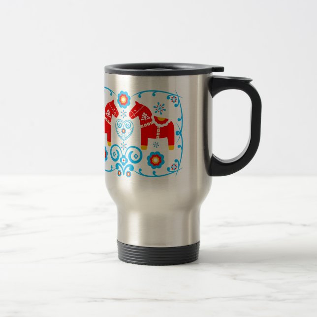 Taza De Viaje Caballos rojos de Dala (Derecha)