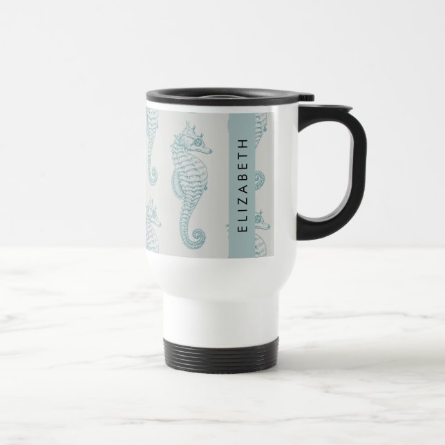 Taza De Viaje Caballos tropicales de mar, patrón de caballito de (Derecha)