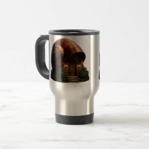 Taza De Viaje Cabaña encantada de bosque de caracoles caprichosa