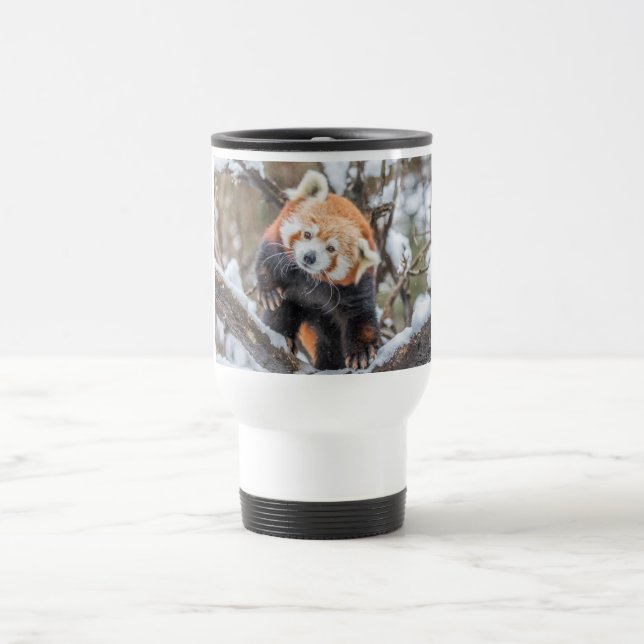 Taza De Viaje Cabeza de temblor del Panda Rojo (Centro)