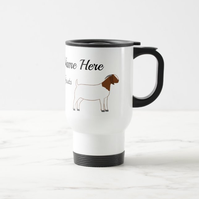 Taza De Viaje Cabra Boer personalizada (Derecha)