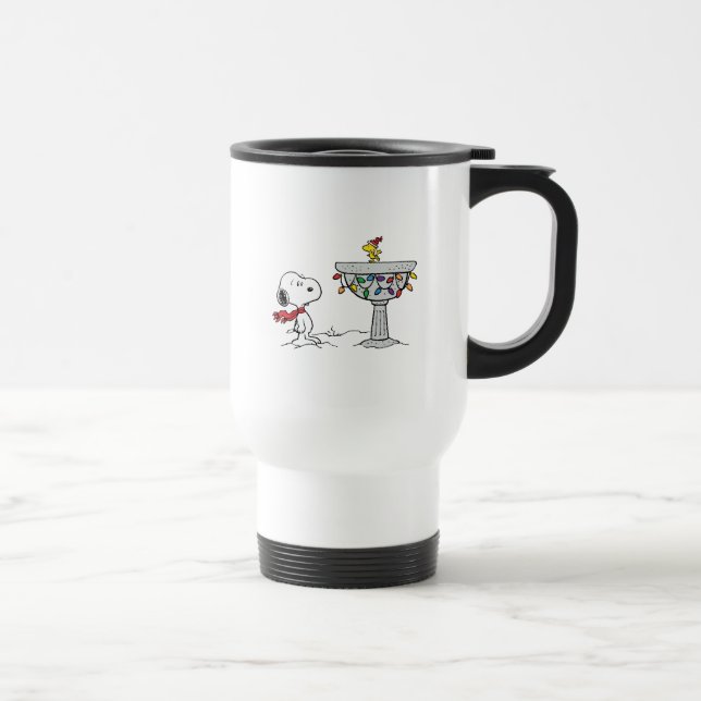 Taza De Viaje Cacahuetes | Baño de aves congelado Snoopy & Woods (Derecha)