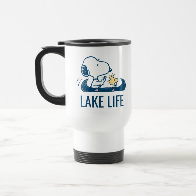 Taza De Viaje Cacahuetes | Canoa Snoopy & Woodstock (Izquierda)