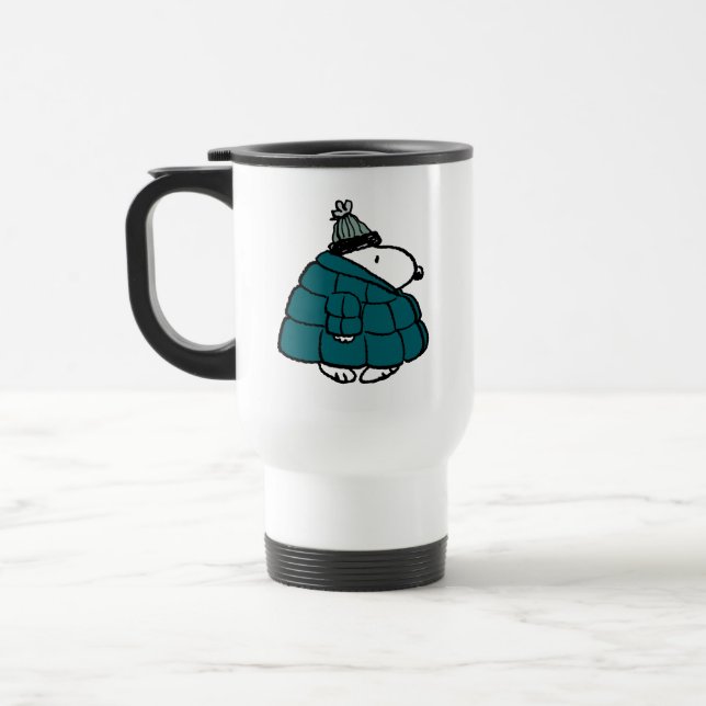 Taza De Viaje Cacahuetes | Chaqueta Snoopy Winter Puffer (Izquierda)