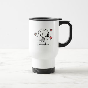 Taza De Viaje Cacahuetes   Corazones Snoopy