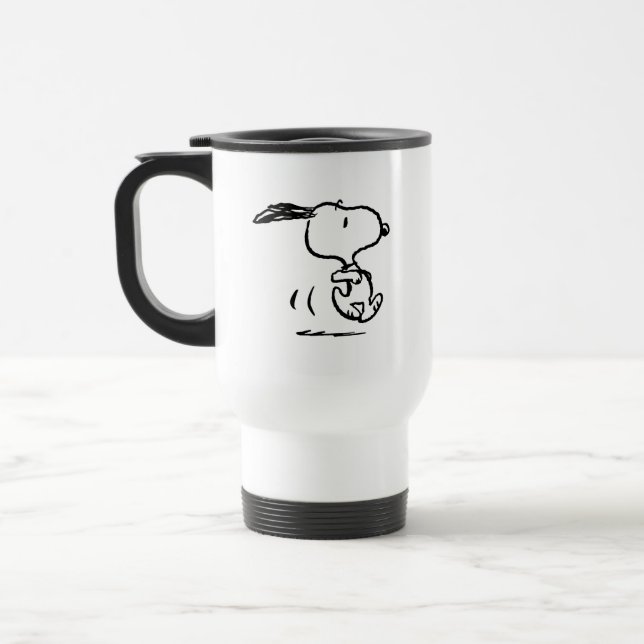 Taza De Viaje Cacahuetes | Ejecución de Snoopy (Izquierda)