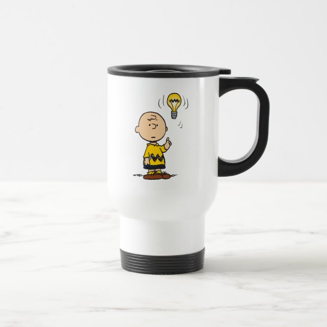 Taza De Viaje Cacahuetes | Idea de Charlie Brown sobre la bombil (Derecha)