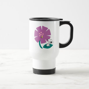 Taza De Viaje Cacahuetes   Ilustración de la naturaleza Flor mor