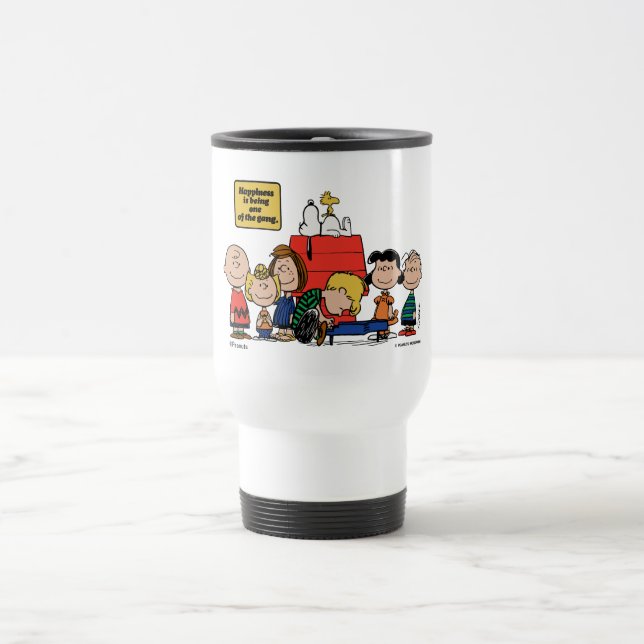 Taza De Viaje Cacahuetes | La felicidad es ser una pandilla (Centro)