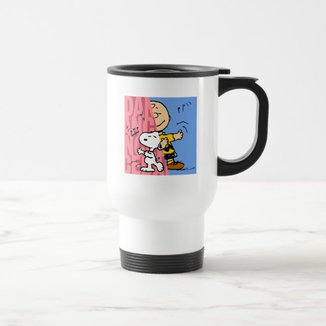 Taza De Viaje Cacahuetes | Media danza Snoopy y Charlie Brown (Derecha)