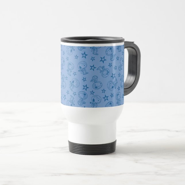 Taza De Viaje Cacahuetes | Modelo de astronauta espacial azul Sn (Anverso derecho)