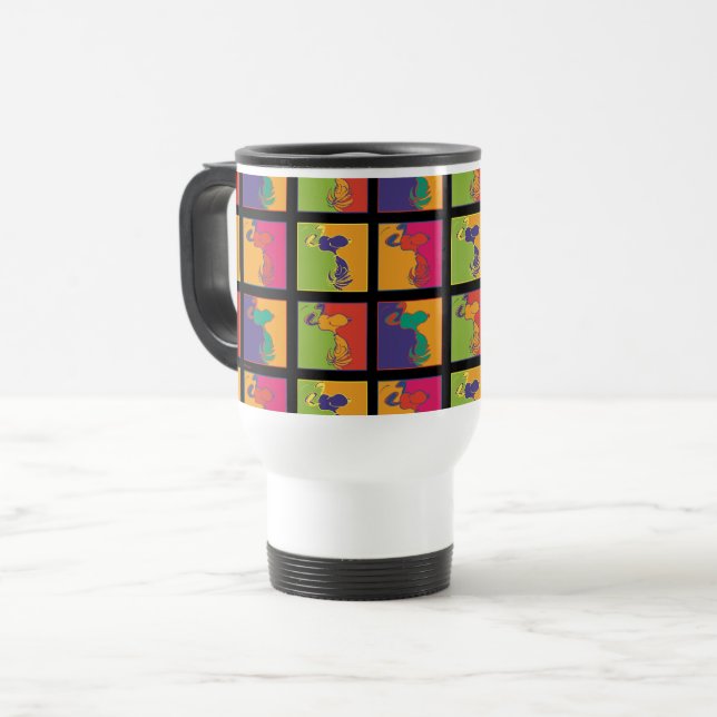 Taza De Viaje Cacahuetes | Noopia de arte pop moderno (Anverso izquierdo)