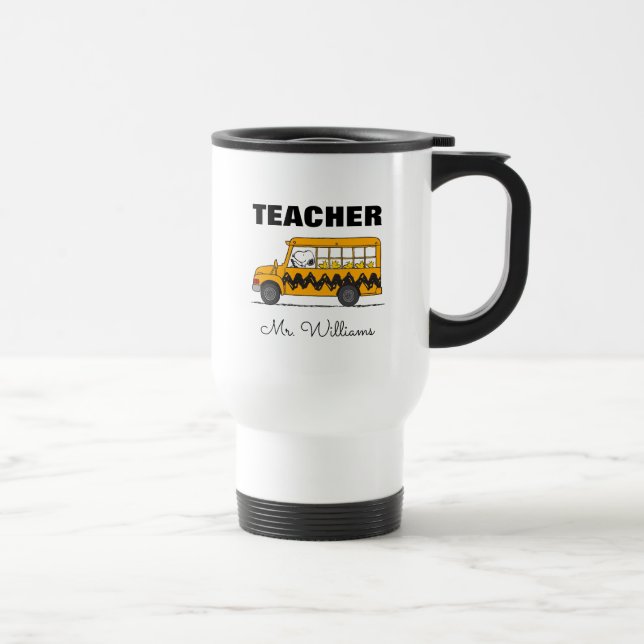 Taza De Viaje Cacahuetes | Profesor de Conductor de Autobús Snoo (Derecha)